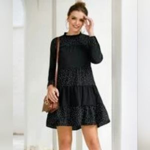 2/$15 (Final Price) Polka Dot Tiered Dress, L-XL